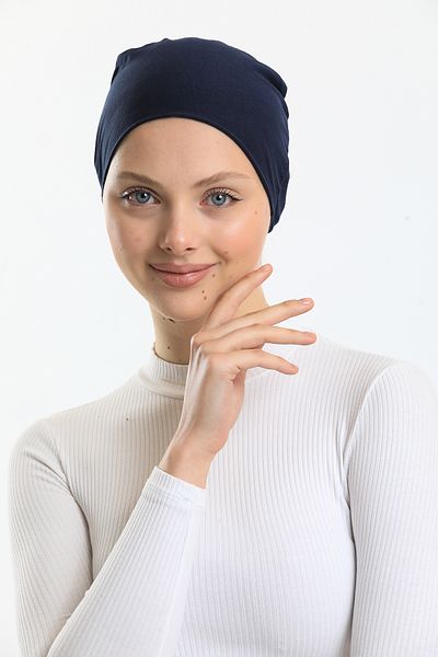 Shalista Buy 4 Pay 3 Magic Gripper Anti-Slip Seamless Navy Blue Lycra Bonnet Anti-Slip