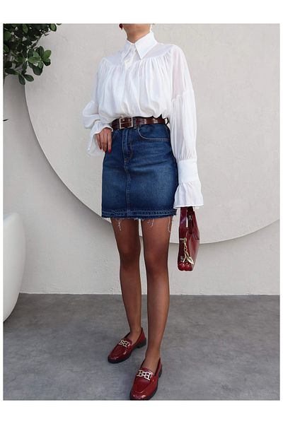 ESRAHELVACI Fusta mini Jean