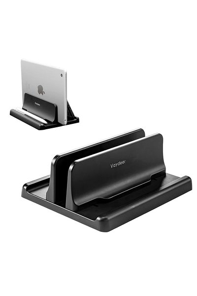 Choice vaydeer Single-Slot Vertical Laptop Stand Plastic Portable Macbook/Tablet/Phone Holder Adjustable De
