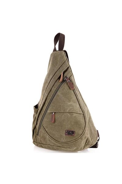 ÇÇS Bodybag 51397 Σακίδιο πλάτης με χιαστί λουράκι Πράσινο