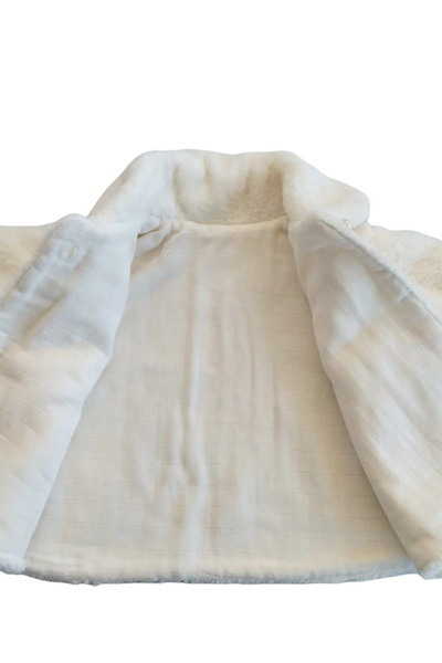 gumbuloy X Silk Atlas Baby Girl Children's Pompom Plush Coat