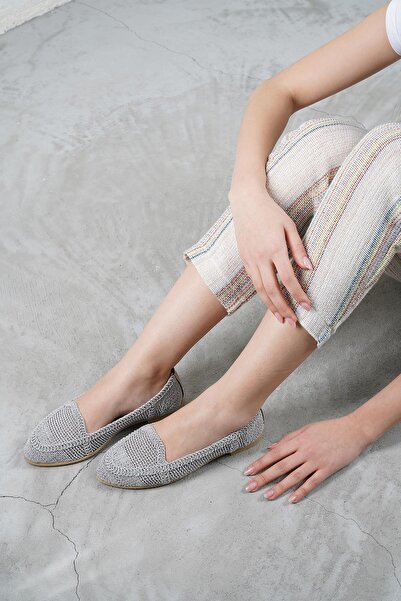 Beyond Kadın Gri Hasır Triko Günlük Babet Byndtrb01