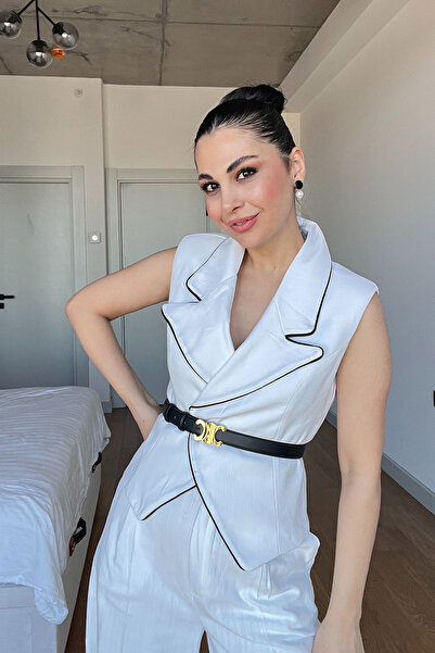 Seda Yalçın Atelier Ecru Linen Vest and Trousers Set