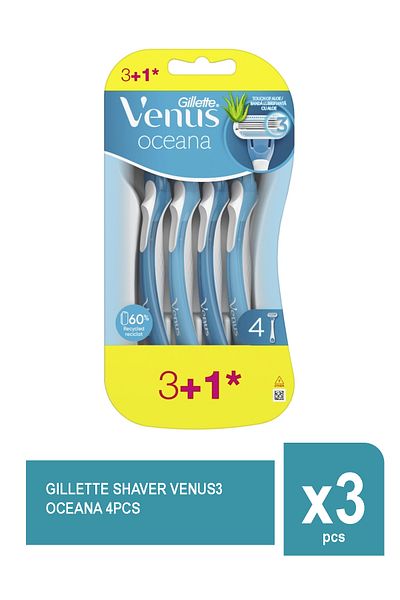 Gillette SHAVER VENUS3 OCEANA 4PCS X 3