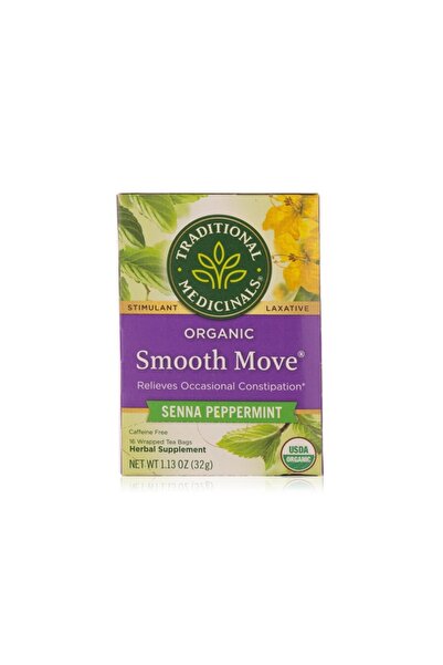 TRADITIONAL MEDICINALS شاي النعناع العضوي Smooth Move - 16 كيسًا