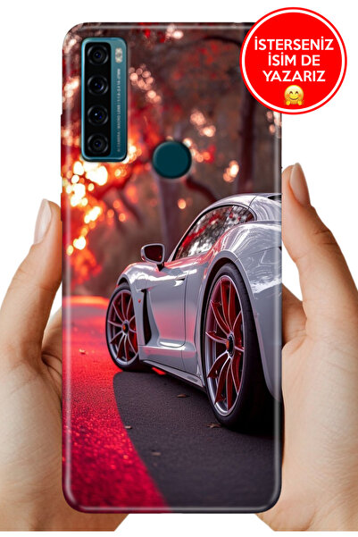 TCL 20 SE Uyumlu Kılıf Rubber Esnek Silikon Tam Koruma Spor Araba
