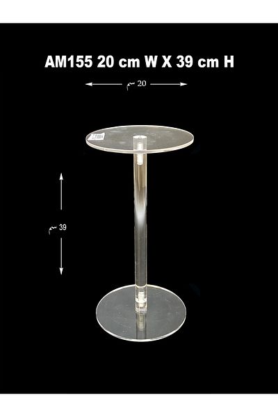 TrentonGCC Round Acrylic Table – 20 W x 39 H - CM