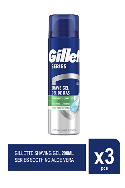 Gillette Set 3 BUCATI GEL DE BARBIERIT SERIA 200ML ALOE VERA CALMANT