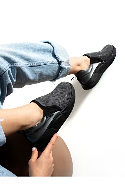 ALEMDAR AYAKKABI MOCHA platinaste sportske cipele sa detaljima od kamena za žene