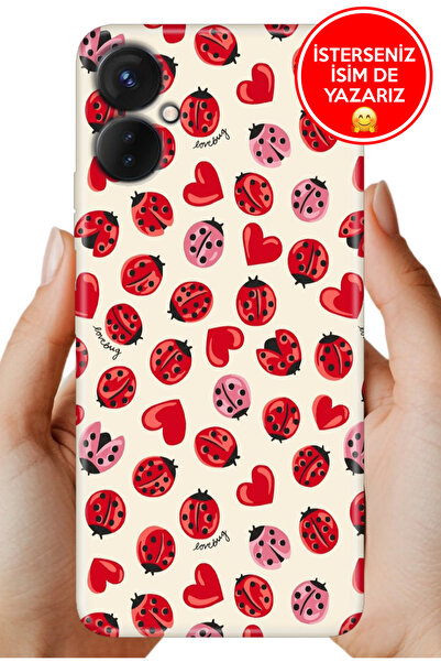 TECNO Spark 9-Pro Kılıf Desenli Baskılı Kamera Korumalı Silikon Love Bug