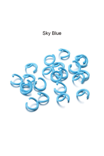 Choice 8 مم × 100 قطعة أزرق سماوي 100 قطعة/الوحدة 1.2 × 8 مم حلقات قفز معدنية...