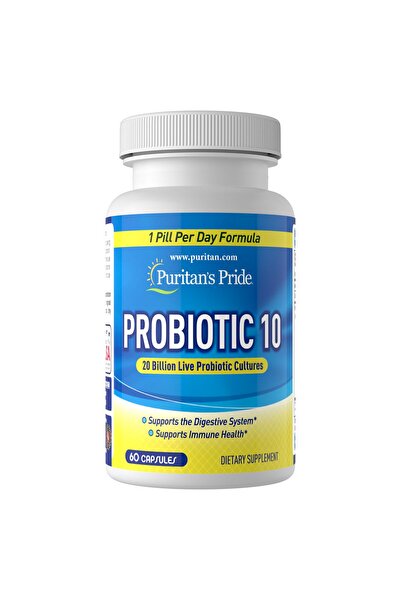 Puritans Pride بروبيوتيك + فيتامين د 20 ب الحجم 60