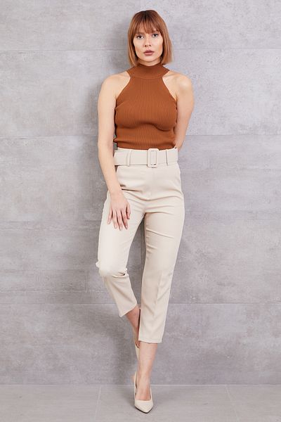 DPARİS High Waist Belted Trousers