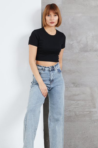 DPARİS Crew Neck Crop Body