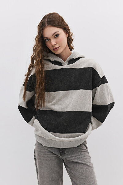 No Matter What Hooded Striped Sweatshirt
