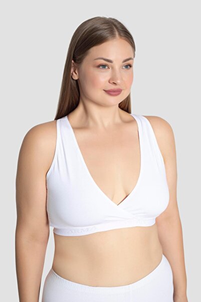 Arma Yıldız Sports Player White Half Athlete - Μπουστάκι Θηλασμού Έγκυος