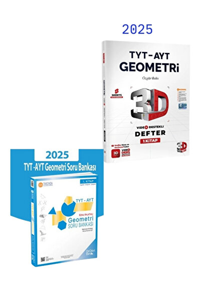 3D Yayınları 3D YAYINLARI TYT-AYT GEOMETRİ VİDEO DERS DEFTERİ VE ÜÇDÖRTBEŞ GE...