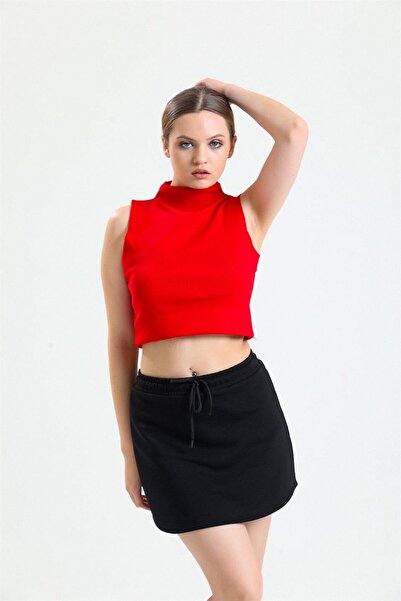 pulur.co تنورة رياضية سوداء صغيرة مريحة مصنوعة من القطن بنسبة 100%