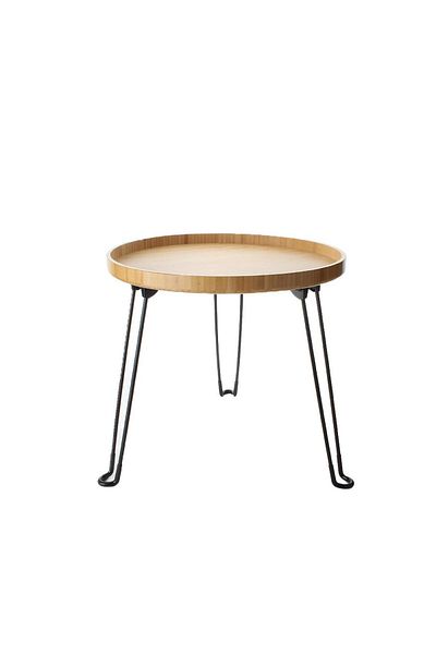 MİEN Mien Bamboo Leg Round Presentation Coffee Table 957