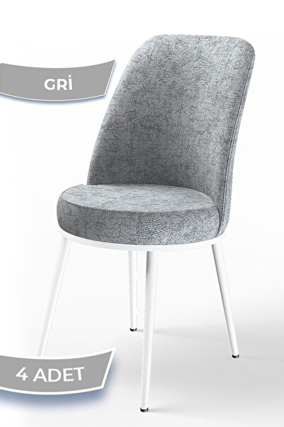 Canisa Concept Dexa Serisi, Üst Kalite Yemek Odası Sandalyesi, Metal Beyaz Is...