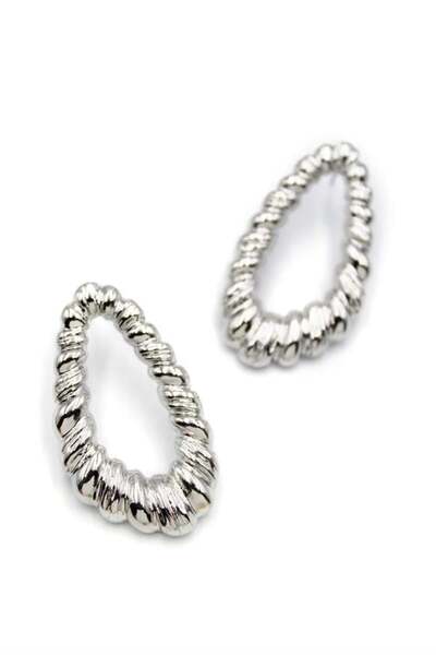 MENESSA أقراط هوب فضية