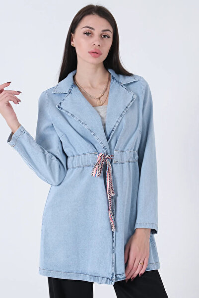 İKLİM LİFE Front Tie Denim Jacket