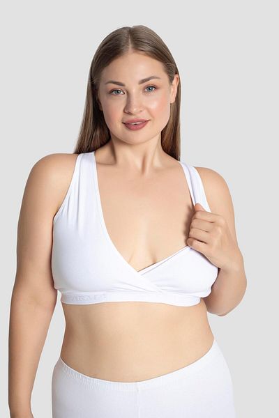 Arma Yıldız Sport Half Tank Alb - Bustieră pentru alăptare pentru gravidă