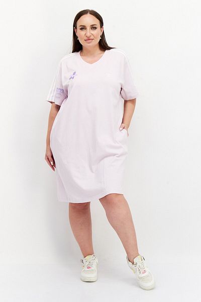 adidas Women Plus Size Short Sleeve Outdoor Dress, Pink