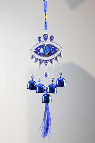 imsaconcept Metal Nazar Boncuklu Rüzgar, Kapı, Deprem Çanı