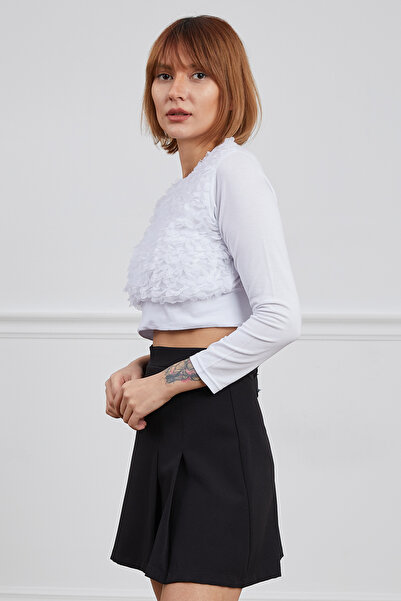 DPARİS Λεπτομερής μπλούζα από τούλι