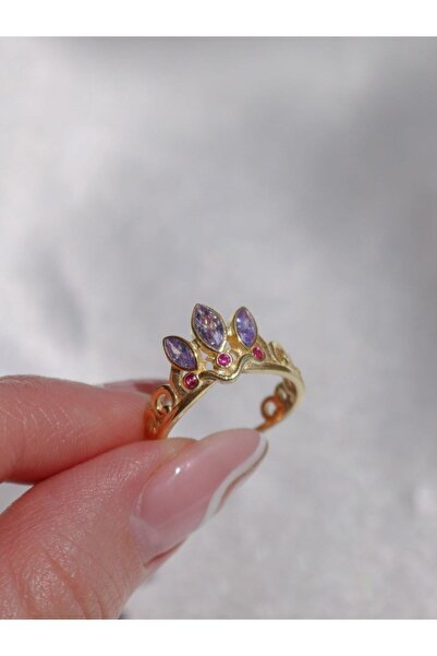 Reorah Collection Rapunzel Taç Yüzük 925 Gümüş- Altın Kaplama