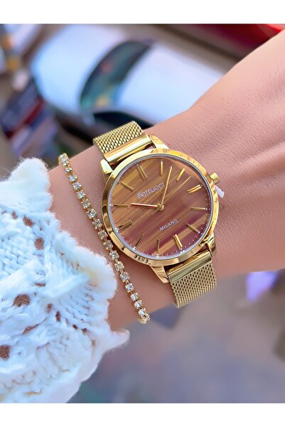 Ferrucci ÇELİK HASIR KORDON KADIN KOL SAATİ 3 ATM SU GEÇİRMEZ 2 YIL GARANTİLİ