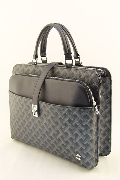HNB Unisex Plaid Black 15 & 15.6 Inch Laptop Briefcase Lawyer Bag