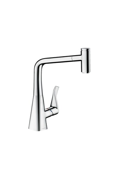 Hansgrohe Metris Select M71 Tek Kollu Eviye Bataryası 320, Çekilebilir El Duş...