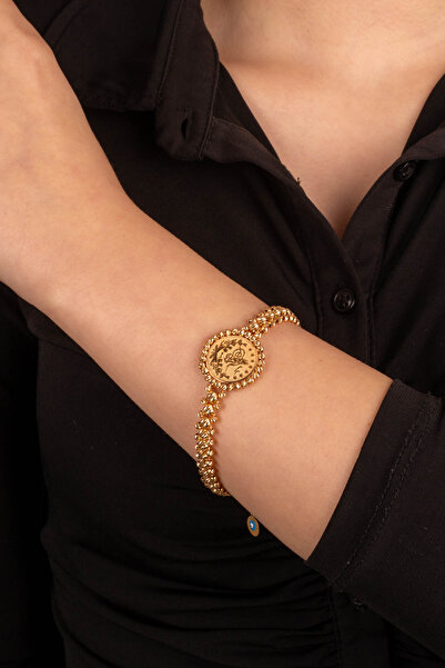 MÜCEVHER SARAYI 22 Ayar Altın Dorika Toplu Tugra Bileklik