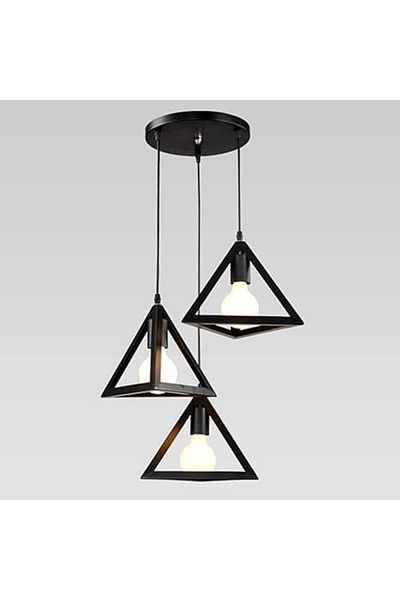 A F N LIGHTING Industrial Vintage Style Pendant Ceiling Light Black Metal Pendant Lamp