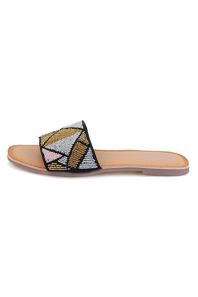 Desa Women's Multicolored Bead Embroidered Slippers