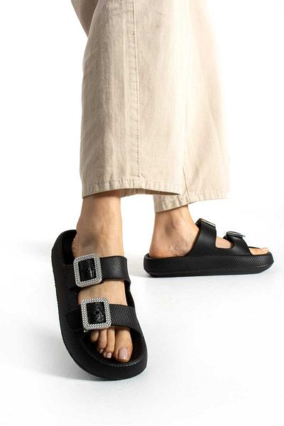 birrbazaar Women's Luxury Eva Non-Slip Adjustable Buckle Daily Lightweight Stylish Modern Young Mother Slippers