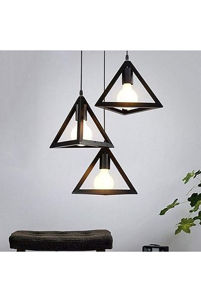A F N LIGHTING Industrial Vintage Style Pendant Ceiling Light Black Metal Pendant Lamp