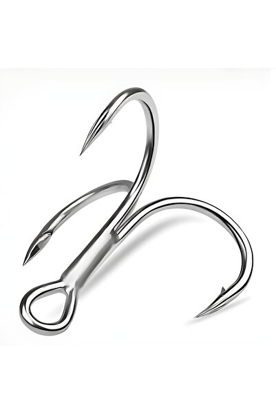 Hokkaido 30 Adet, 12 Numara 4x , Papağan Gaga Tasarım,maket Balık,sahte Iğnesi,üçlü Kanca,