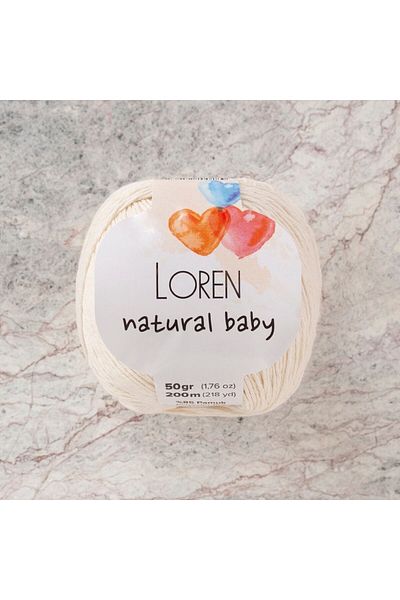 Hobibahçem خيط حياكة يدوي كريمي طبيعي للأطفال من لورين - R083 - 33945