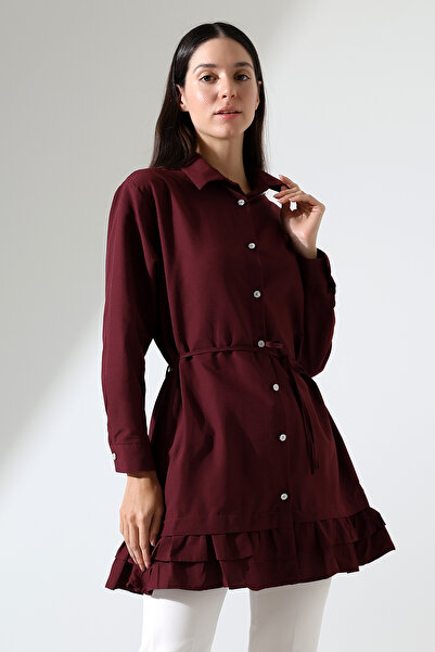 ensade Φούστα με κουμπιά Daisy, πολυστρωματικό υφαντό τουνίκ