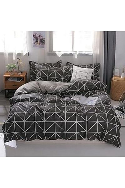 Hepta Collection Mulberry-Sized Double-Sided Duvet Cover Set
