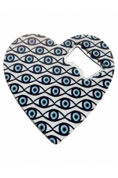GALATA GIFT Magnet - Bottle Opener - Soda Pop with Evil Eye Beads - Refrigerator Magnet