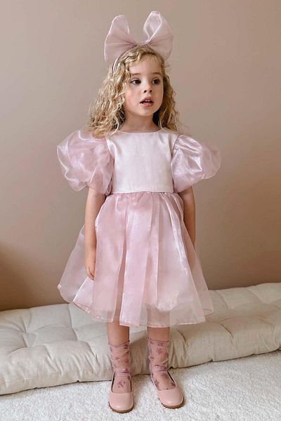 Le Mabelle Powder Crown Organza Girl's Party Dress - Carlene