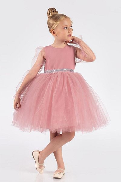 Le Mabelle Φόρεμα για κορίτσια με λεπτομέρεια από αποξηραμένο τριαντάφυλλο - Angela