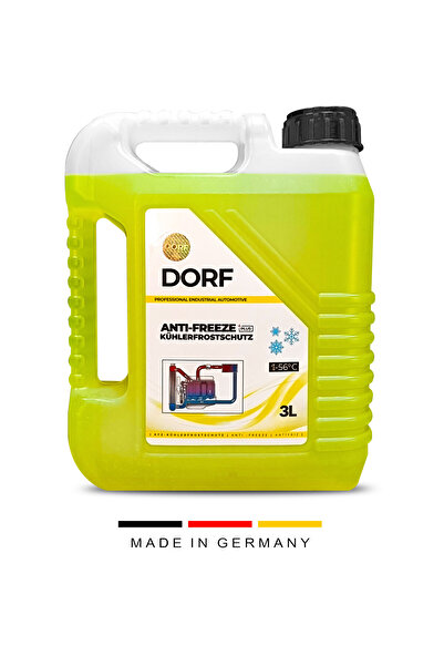 dorf Organik 3 Litre Sarı Antifriz Dört Mevsim Üstün Koruma Üretim 01/2025