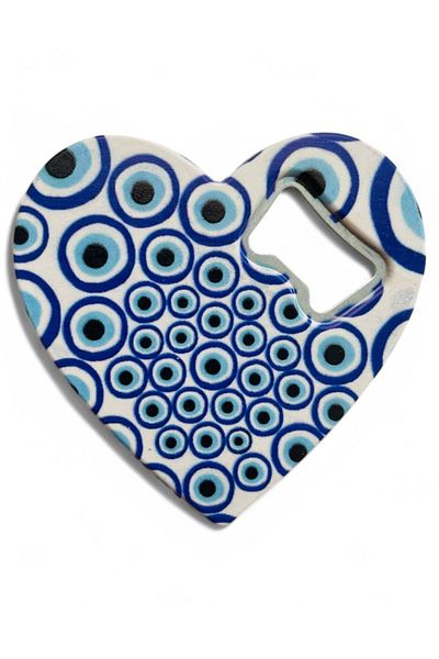 GALATA GIFT Magnet - Bottle Opener - Soda Pop with Evil Eye Beads - Refrigerator Magnet