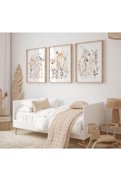 woodhomeworks Ξύλινο πλαίσιο 3 τεμαχίων αφηρημένος πίνακας για το σπίτι Σαλόνι Σαλόνι Υπνοδωμάτιο Διακόσμηση Μπαλκονιού Qmrc45