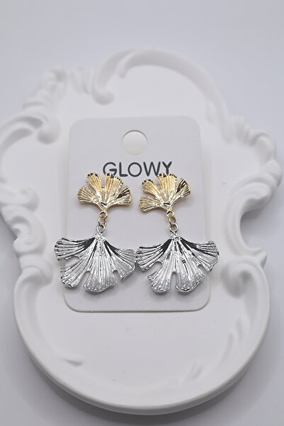 DEMOKAN Women's Earrings Serrated Symmetrical Leaf 5 cm Earrings